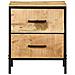 Comodini 2 pz 40x35x50 cm Legno massello di mango grezzo - Foto miniatura 6