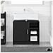 Mobile Lavabo Quercia Nera 63x29x55 cm Legno Ingegnerizzato - Foto miniatura 2