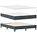 Letto Box Spring con Materasso Nero 100x200 cm in Velluto - Foto miniatura 1