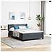 Letto Box Spring con Materasso Nero 100x200 cm in Velluto - Foto miniatura 2