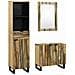 Set di mobili per il bagno 3 pcs Marrone 38 x 33 x 160 cm - Foto miniatura 1