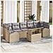 Set Divano da Giardino 8 pcs Beige 100 x 55 x 73 cm Poly Rattan - Foto miniatura 2