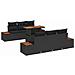 Set Divano da Giardino con archiviazione 7 pcs Nero Poly Rattan - Foto miniatura 1