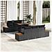 Set Divano da Giardino con archiviazione 7 pcs Nero Poly Rattan - Foto miniatura 2
