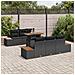 Set Divano da Giardino con archiviazione 7 pcs Nero Poly Rattan - Foto miniatura 3