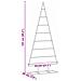 Albero di Natale in metallo con supporto Oro 125 cm - Foto miniatura 9