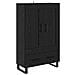 Credenza Rovere Nero 69,5 x 31 x 115 cm Legno multistrato - Foto miniatura 1