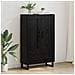 Credenza Rovere Nero 69,5 x 31 x 115 cm Legno multistrato - Foto miniatura 2