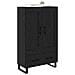 Credenza Rovere Nero 69,5 x 31 x 115 cm Legno multistrato - Foto miniatura 3