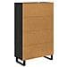 Credenza Rovere Nero 69,5 x 31 x 115 cm Legno multistrato - Foto miniatura 8