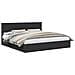 Letto con Contenitore Nero 200 x 200 cm Legno multistrato - Foto miniatura 1
