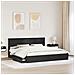 Letto con Contenitore Nero 200 x 200 cm Legno multistrato - Foto miniatura 3