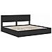 Letto con Contenitore Nero 200 x 200 cm Legno multistrato - Foto miniatura 4