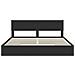 Letto con Contenitore Nero 200 x 200 cm Legno multistrato - Foto miniatura 8