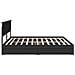 Letto con Contenitore Nero 200 x 200 cm Legno multistrato - Foto miniatura 9