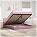 Struttura Letto Pouf con Materassi Rosa 200x200 cm Velluto - Foto miniatura 2