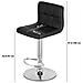 Sgabello girevole HAXU - Ecopelle nera / Base cromata x 2 - Foto miniatura 3