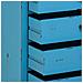 Mobiletto In Legno Con 4 Cassetti E 2 Ante Colore Blu 60x40x140h Cm - Foto miniatura 6