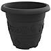 Vaso Rotondo per Fiori 6 pcs Nero Ø 26 x 21.5 cm Plastica - Foto miniatura 5