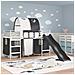 Struttura del letto loft per bambini Bianco e Nero Metallo - Foto miniatura 3