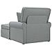 Chaise Longe con Gonna con cuscino 3 pcs Grigio chiaro Tessuto - Foto miniatura 6