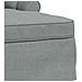 Chaise Longe con Gonna con cuscino 3 pcs Grigio chiaro Tessuto - Foto miniatura 7