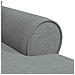 Chaise Longe con Gonna con cuscino 3 pcs Grigio chiaro Tessuto - Foto miniatura 8