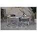 Coppia Tavolini Da Caffè Greys Rotondi In Grigio E Argento Ø70x45 E Ø50x40 Cm - Foto miniatura 8