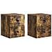 Mobiletto da notte a muro 2 pcs Rovere Fumo 33 x 34,5 x 40 cm - Foto miniatura 1