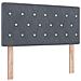 Letto con Box Spring, Materasso e LED Grigio Scuro Singolo - Foto miniatura 5