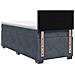 Letto con Box Spring, Materasso e LED Grigio Scuro Singolo - Foto miniatura 9