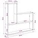 Scaffale da parete Legno antico 60 x 11 x 60 cm - Foto miniatura 8