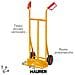 Carrello portacasse acciaio ruote pneumatiche 260 mm portatata max 200 Kg - Foto miniatura 3
