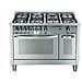 Cucina a Gas PD126GV+E / 2Ci 7 Fuochi a Gas 1 Forno a Gas Ventilato e 1 Forno Elettrico Statico Classe A Dimensioni 120 x 60 cm Colore Inox - Foto miniatura 1
