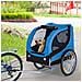 Carrellino rimorchio per cani animali domestici da bicicletta azzurro e nero 130 x 90 x 110cm - Foto miniatura 3