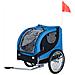 Carrellino rimorchio per cani animali domestici da bicicletta azzurro e nero 130 x 90 x 110cm - Foto miniatura 1