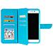 Custodia A Libro Universale Smartphone 6 Portacarte Azzurra Taglia Xxl - Foto miniatura 6