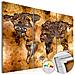 Quadri Di Sughero - Shade Of Gold [ cork Map] 90x60 Cm - Foto miniatura 1