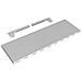 Ripiano Argento Per Scaffali Lineari A Doghe Argento - 100x33 Cm - Foto miniatura 1