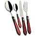 Posate Oxford , Set 24 Pz. - Rosso Granata Argento - Foto miniatura 1