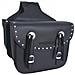 Borse Coppia Bisacce Rigide Borchie Cromate Custom Moto Nero Saddle Bags - Foto miniatura 1