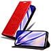 Custodia Compatibile Con Xiaomi Mi 9 In Rosso Mela - Coperchio Protettiva Con Chiusura Magnetica, Funzione Stand E Tasca Per Le Carte - Foto miniatura 3