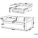 Divano Letto A 3 Posti In Velluto Blu Chesterfield - Foto miniatura 2