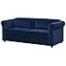 Divano Letto A 3 Posti In Velluto Blu Chesterfield - Foto miniatura 12