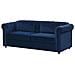 Divano Letto A 3 Posti In Velluto Blu Chesterfield - Foto miniatura 7