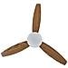 Ventilatore Da Soffitto Con Luce In Colore Legno Scuro E Nero Mlava - Foto miniatura 9