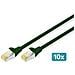 Cavo Patch CAT 6A SFTP 10 Pezzi 0.5m Verde - Foto miniatura 1