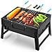 Griglia Per Barbecue Barbecue Portatile Charcoal Grill Smoker Grill Per Cucina Allaperto Escursione Di Campeggio Picnic Backpacking - Foto miniatura 1