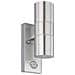 Lampada a LED Sensore da Parete Esterna Riga 5 2x3W Acciaio Inox - Foto miniatura 2