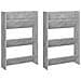 Scarpiere Muro 2pz Grigio Cemento 60x18x90cm Legno Multistrato - Foto miniatura 2